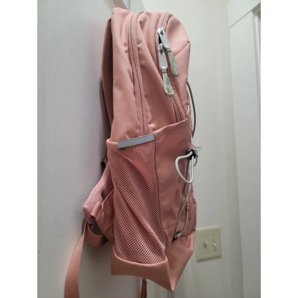 The North Face Jester Peach Backpack Nylon Zip 3 Pockets Fits 15